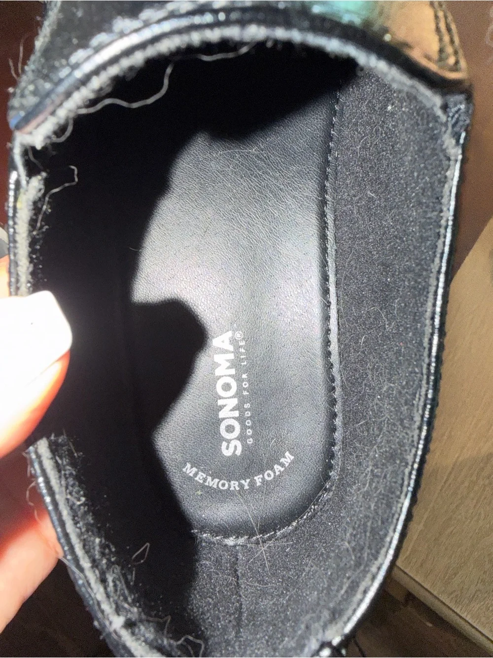 Sonoma Black Slip-On Leather Dress Loafers